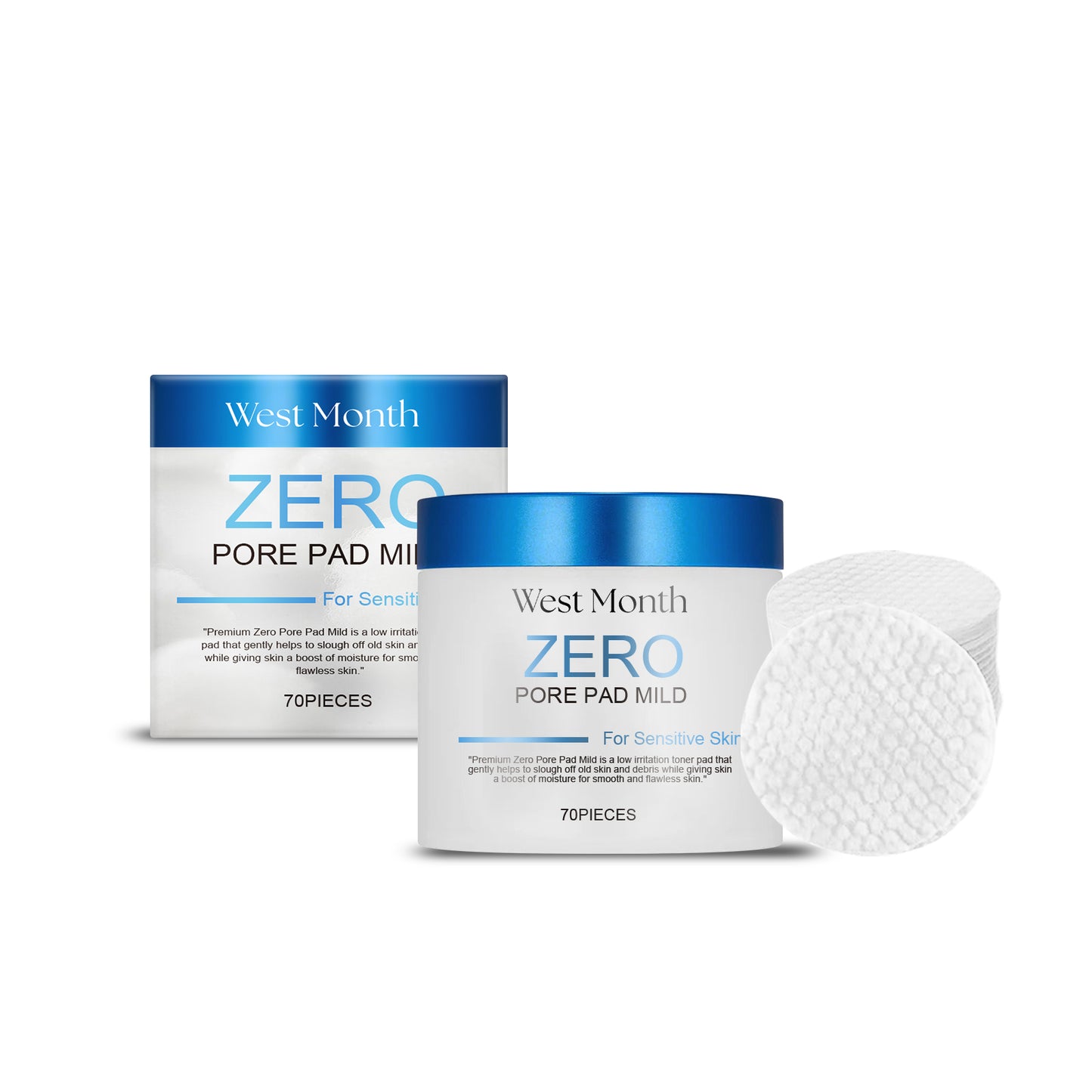 Pore Shrinking Toner Cotton Tablets | Hyaluronic Acid & Collagen Facial Toner Pads | 70 Pcs — For Glowing, Clear Skin
