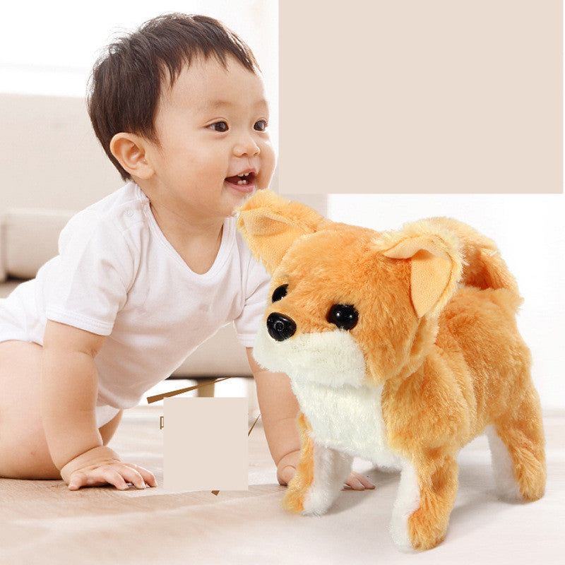 Kids' Electric Plush Corgi Toy | Walking, Sounds & Wagging Tail