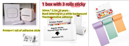 Portable Mini Thermal Label Printer – Bluetooth Inkless Pocket Printer for Labels, Photos & Study Notes