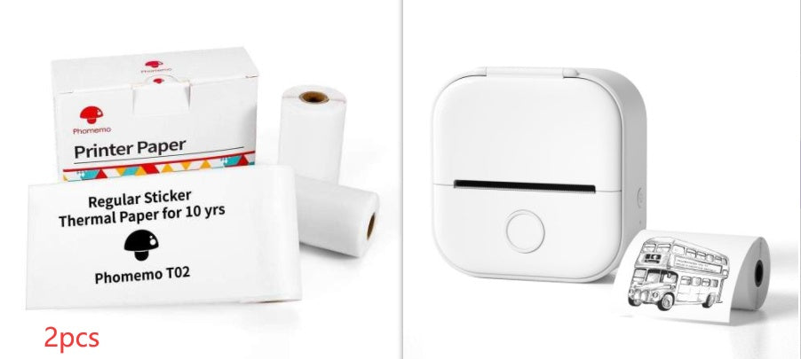 Portable Mini Thermal Label Printer – Bluetooth Inkless Pocket Printer for Labels, Photos & Study Notes