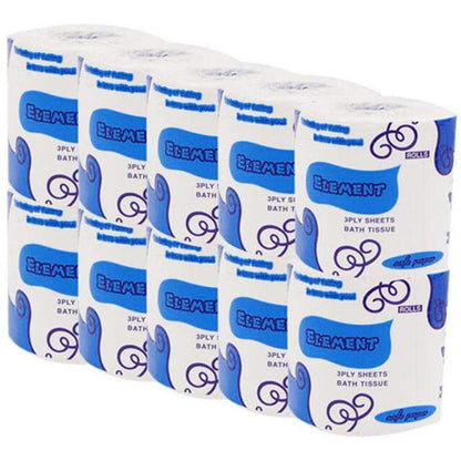 3-Ply Soft Toilet Paper Rolls | Wood Pulp, Unscented — 8 Pack