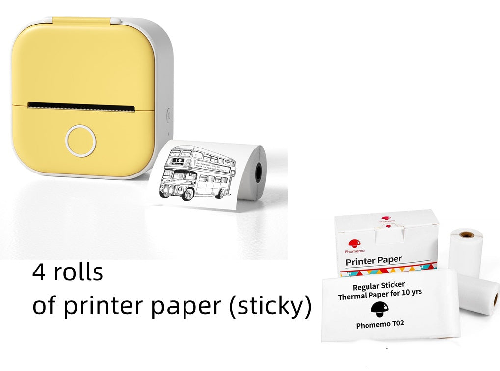 Portable Mini Thermal Label Printer – Bluetooth Inkless Pocket Printer for Labels, Photos & Study Notes