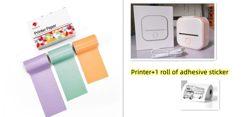 Portable Mini Thermal Label Printer – Bluetooth Inkless Pocket Printer for Labels, Photos & Study Notes