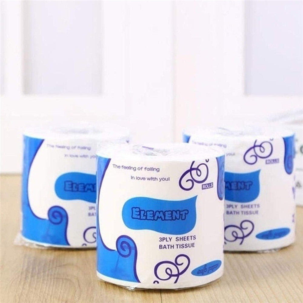 3-Ply Soft Toilet Paper Rolls | Wood Pulp, Unscented — 8 Pack