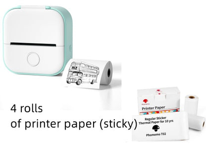 Portable Mini Thermal Label Printer – Bluetooth Inkless Pocket Printer for Labels, Photos & Study Notes