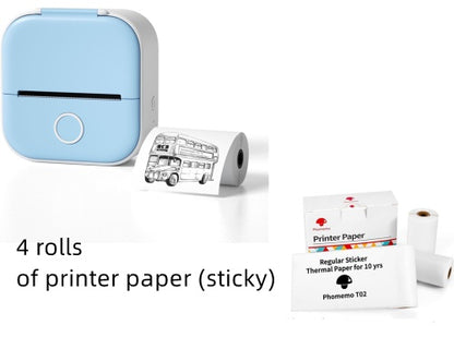 Portable Mini Thermal Label Printer – Bluetooth Inkless Pocket Printer for Labels, Photos & Study Notes