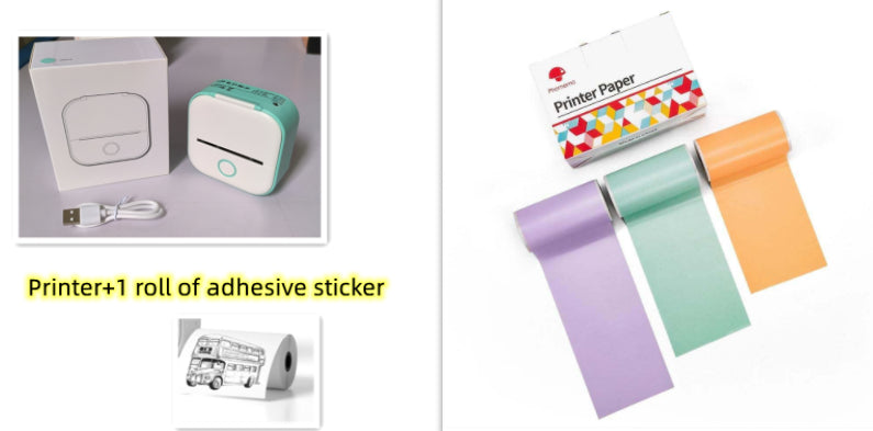 Portable Mini Thermal Label Printer – Bluetooth Inkless Pocket Printer for Labels, Photos & Study Notes