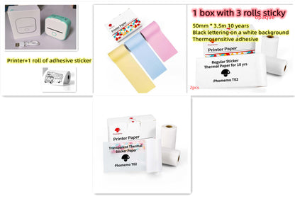 Portable Mini Thermal Label Printer – Bluetooth Inkless Pocket Printer for Labels, Photos & Study Notes
