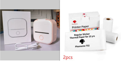 Portable Mini Thermal Label Printer – Bluetooth Inkless Pocket Printer for Labels, Photos & Study Notes