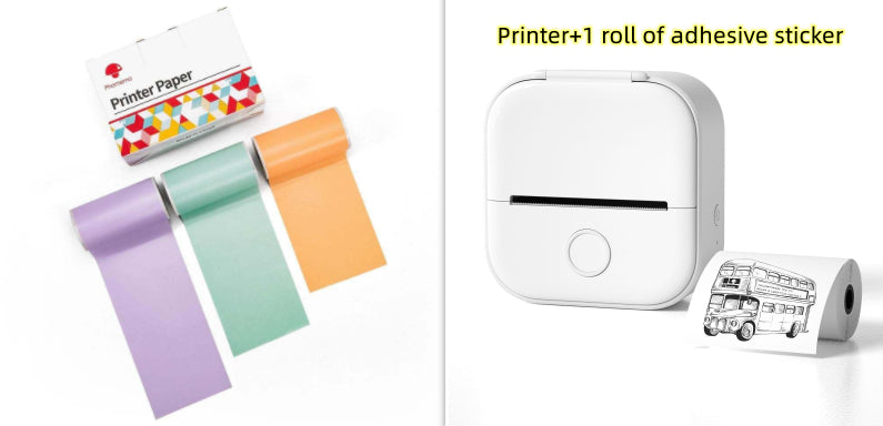 Portable Mini Thermal Label Printer – Bluetooth Inkless Pocket Printer for Labels, Photos & Study Notes
