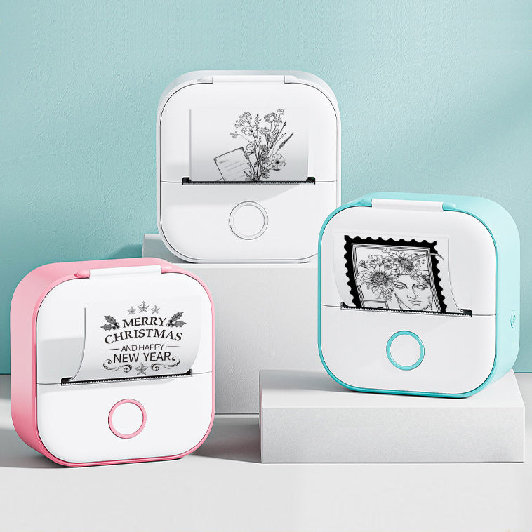 Portable Mini Thermal Label Printer – Bluetooth Inkless Pocket Printer for Labels, Photos & Study Notes