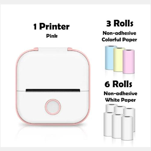 Portable Mini Thermal Label Printer – Bluetooth Inkless Pocket Printer for Labels, Photos & Study Notes