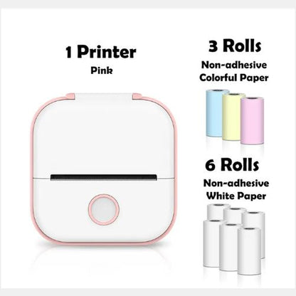Portable Mini Thermal Label Printer – Bluetooth Inkless Pocket Printer for Labels, Photos & Study Notes