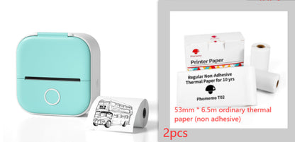 Portable Mini Thermal Label Printer – Bluetooth Inkless Pocket Printer for Labels, Photos & Study Notes