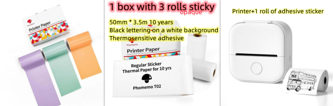 Portable Mini Thermal Label Printer – Bluetooth Inkless Pocket Printer for Labels, Photos & Study Notes