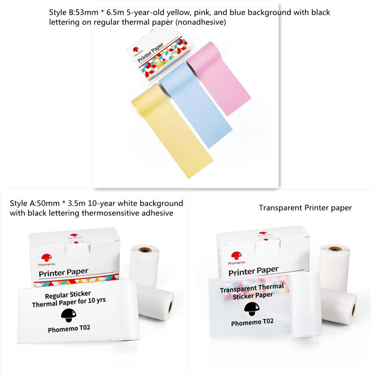Portable Mini Thermal Label Printer – Bluetooth Inkless Pocket Printer for Labels, Photos & Study Notes