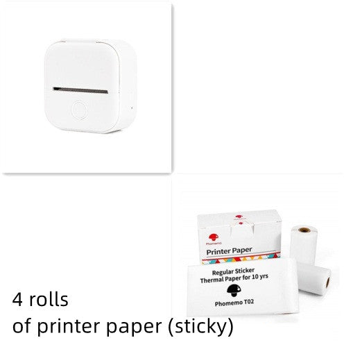 Portable Mini Thermal Label Printer – Bluetooth Inkless Pocket Printer for Labels, Photos & Study Notes