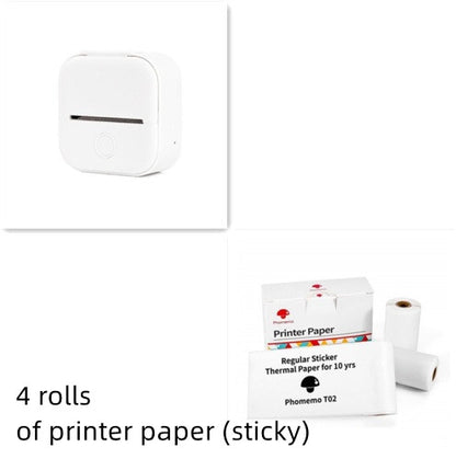 Portable Mini Thermal Label Printer – Bluetooth Inkless Pocket Printer for Labels, Photos & Study Notes