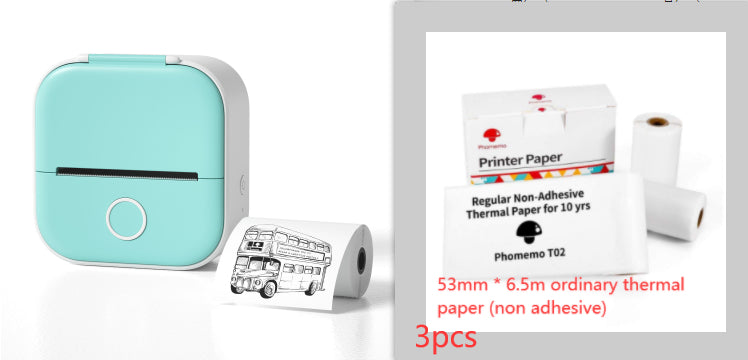 Portable Mini Thermal Label Printer – Bluetooth Inkless Pocket Printer for Labels, Photos & Study Notes