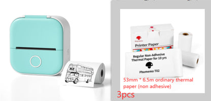 Portable Mini Thermal Label Printer – Bluetooth Inkless Pocket Printer for Labels, Photos & Study Notes