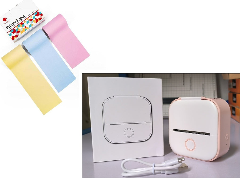 Portable Mini Thermal Label Printer – Bluetooth Inkless Pocket Printer for Labels, Photos & Study Notes